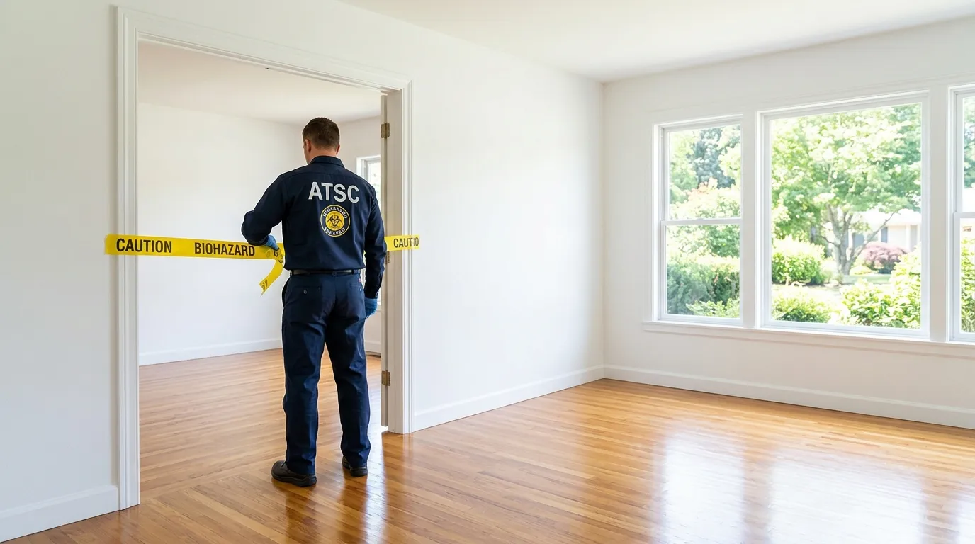 Certified biohazard cleanup crew performing Crime Scene Cleanup in El Camino Real